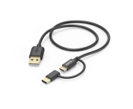 Hama KABEL Combo USB - microUSB/USB-C HAMA czarny # - 1457473 - zdjęcie 1